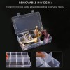 Umirokin 2 Pack 15 Grids Clear Plastic Organizer Box with