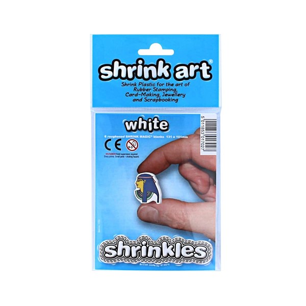 Pack Of 6 Shrinkles Small White Shrink Art Platic Sheets