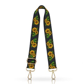 TANOSII - Correa ancha para bolso ajustable, correa de repuesto para el hombro, bandolera de girasol, Girasol, Estándar