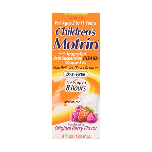 MOTRIN Children's Oral Suspension Dye-Free Berry, 4 oz
