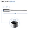 ECOOPTS 5 Pack Aluminum Fence Post Anchor Ground Spike, 1-5/16"