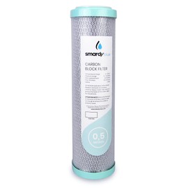 smardy Blue CTO-10 Inch Activated Carbon Block Filter Cartridge 0.5μm Carbon Block Replacement Filter Cartridge for Reverse Osmosis Water Filter Countertop Filter