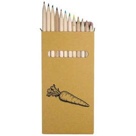Azeeda 12 x 'Garden Carrot' Long 178mm Coloured Pencils/Pencil Set (PE00060743)