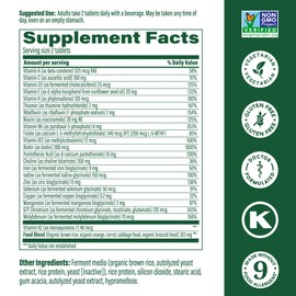 MegaFood MegaFood Women's 40+ Advanced Multivitamin for Women - Dr Formulated - Vitamin B, Vitamin D3, Vitamin K2 & Choline - Energy Metabolism; Brain Health & Bone Health - Vegetarian - 60 Tabs (30 servings)