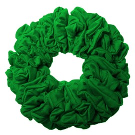 36pc Bulk Cotton Scrunchies by the Color, wholesale scrunchie pack, team color scrunchy hair tie packs (Kelly Green)
