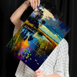 Nacnic Everglades Park Oil Painting Style Poster. Illustrations of monuments and cities in Full Colour Photographic Style. Interior Design and Decoration. Size A3.