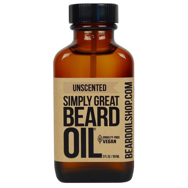 SIMPLY GREAT BEARD OIL Beard Oil Unscented, 2.9 OZ