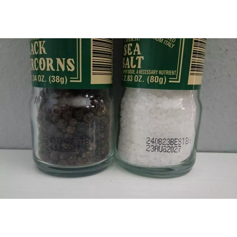 Alessi® Coarse Sea Salt and Whole Black Peppercorns Grinder Set