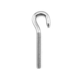 QWORK M6 Hook Bolt 304 Stainless Steel Ring Screw - 50 Pack Screw Hook High Hardness Steel Hook Bolt