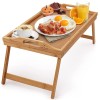 Zulay Bamboo Folding Breakfast Tray - Bed & Snack Tray