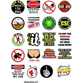 Best Of the Year 2020 SET Funny Hard Hat & Helmet Stickers: 20 Decal Value Pack, Extreme Edition | Funny decals for Construction, Electrician, Union, OSHA, Oilfield, Military, Fire Crew,USA, Mechanics