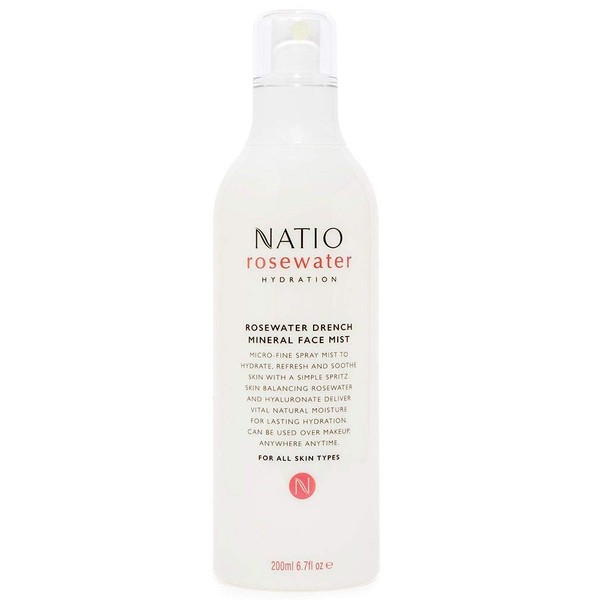 Natio Rosewater Hydration Moisture Drench Mineral Face Mist 200ml Online