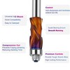 SpeTool Coated Flush Trim Router Bit 1/2 Shank Up&Down Compression,