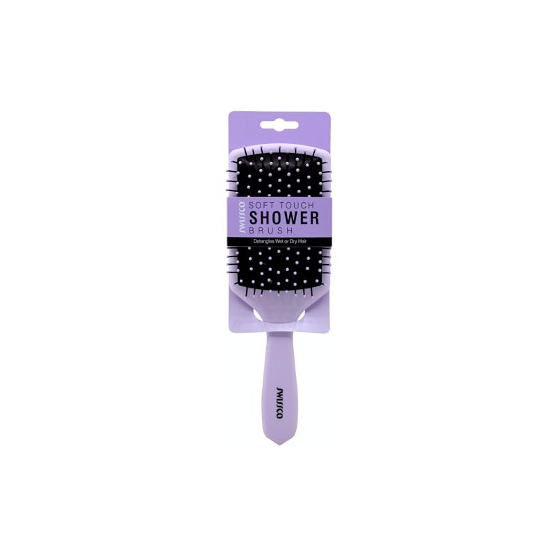 Swissco Soft Touch Paddle Shower Hair Brush (Light Purple)
