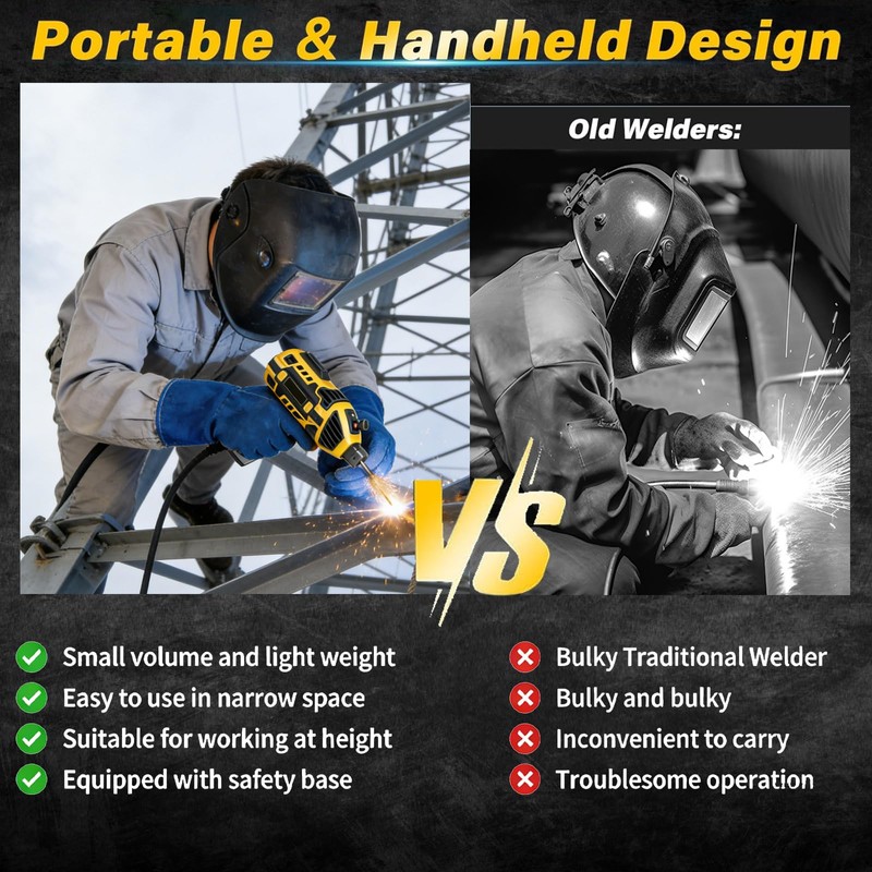 JEXUGK Portable Welding Machine,110V Electric Welder Handheld with IGBT Inverter,5