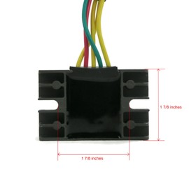 The ROP Shop Voltage Regulator for Suzuki 1983 GN125Z, 1991-1996 GN125ET Street Motorcycle