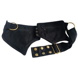 Practical Fannypack Cotton Waistbag packs Travel Utility Running Belt Black fashion Gift for Men Women Money Bag Sports Bum bag Workout Travelling