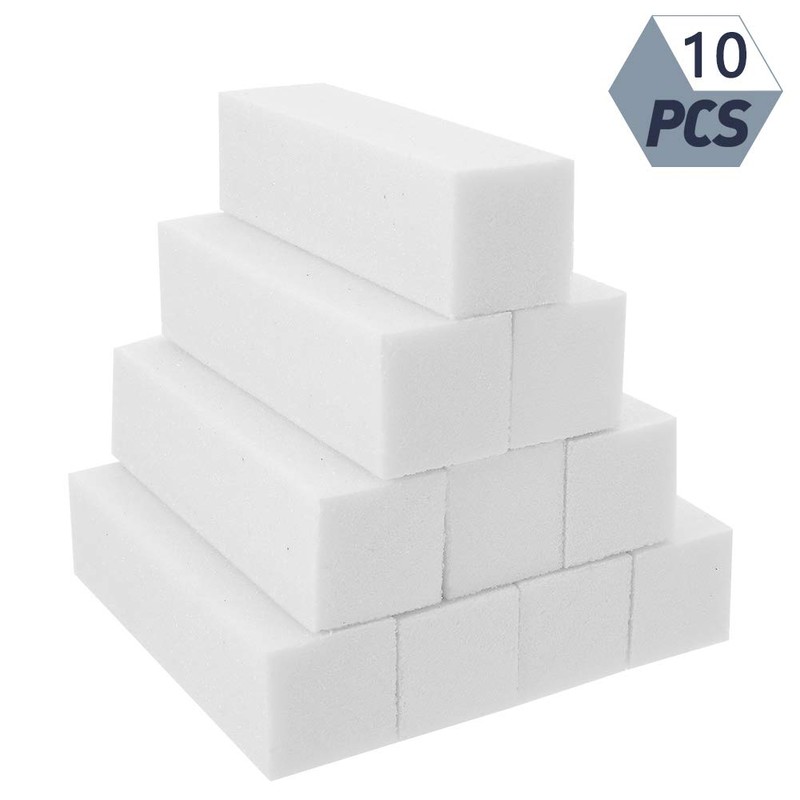 SUSSURRO Pack of 10 White Buffer Sanding Blocks Polishing Block
