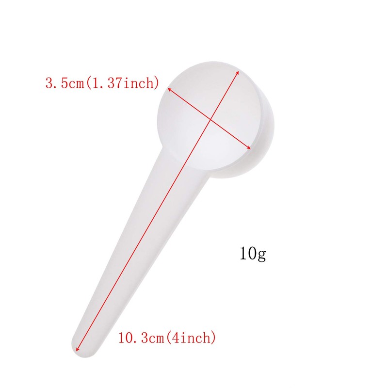 10-Piece Food Grade Long Handle Nontoxic Reusable Plastic Measuring Spoon