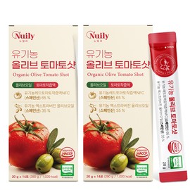 뉴일리 Newly Organic Olive Tomato Shots 20gx14 packs (2 boxes) / 뉴일리 유기농올리브 토마토샷 20gx14포 2박스