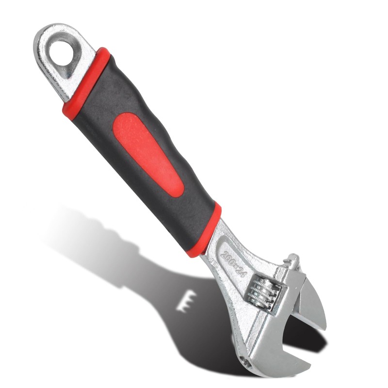 vibedor 8 Inch Adjustable Wrench with Ergonomic Rubber Grip Spanner