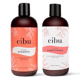 Cibu Color Shampoo and Conditioner Set - Gently Hydrates and Strengthens Strands - Protects and Revitalizes Hair and Scalp - Color Safe Shampoo and Conditioner for All Hair Types - Pack of 2