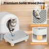 Litter Box Step, Litter Box Ramp/Catcher with Wooden Base, Anti-Tracking