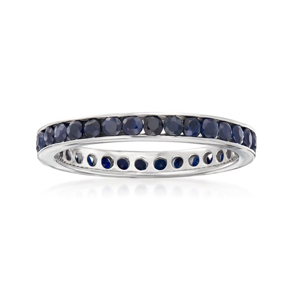 Ross-Simons 1.40 ct. t.w. Sapphire Eternity Band in Sterling Silver.