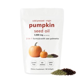 Ryze Natural Ryze Natural Pumpkin Seed Oil Softgels with Saw Palmetto, 2-in-1 Formula for Hair & Skin Support, Urinary, Bladder & Prostate Health,Cold Pressed, Non-GMO, Gluten Free