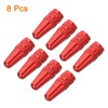 sourcing map 8pcs Bike Valve Caps Anodized Aluminum Road Bicycle