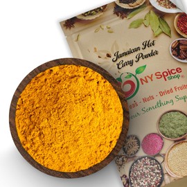 NY SPICE SHOP Jamaican Hot Curry Powder – Jamaican Hot Curry Powder Seasoning - Curry Powder Spice - Golden Curry Mild - Golden Curry Jamaican Hot Curry Mix – Curry Powder Blend 8 (Ounce))