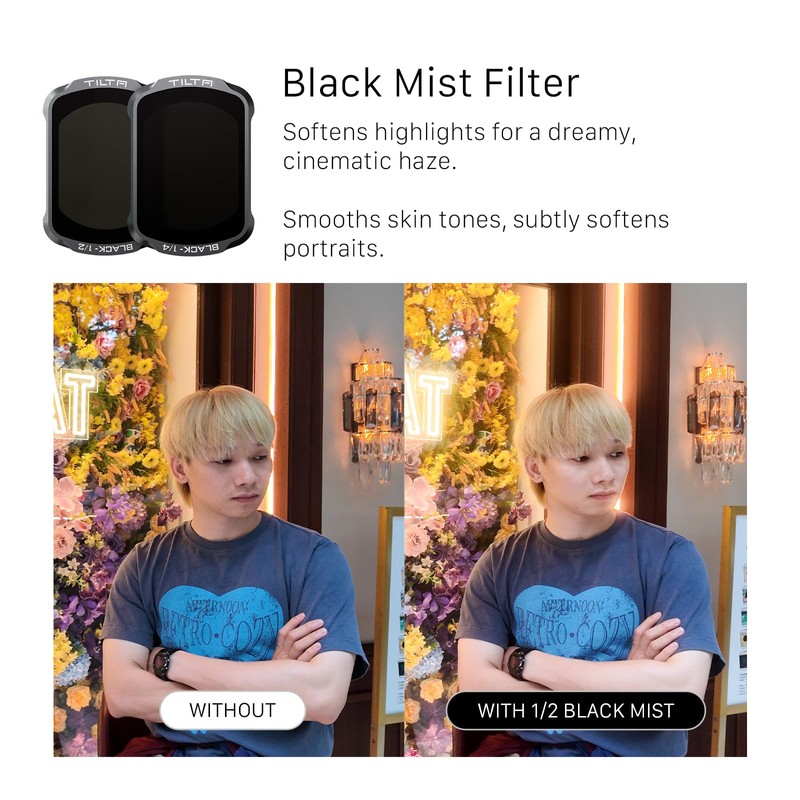 Tilta Pocket 3 Base Filter Kit, 3-pack Magnetic Polarizer/Black Mist