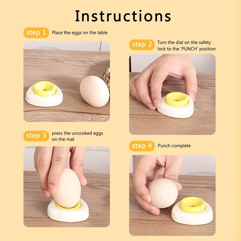 ieron Egg Opener Tool Hole Puncher, Semi-Automatic Kitchen Bar Cooking