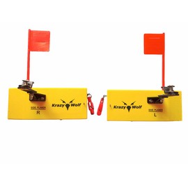 Krazywolf Planer Board (P009),Includes Spring Flag System,Left&Right L8 xW3,Pair,Yellow