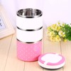QANYEGN Stainless Steel Insulated Lunch Box, Stackable Lunch Box, 3