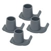4 Pcs Walker Glide Skis Rubber Universal Walker Ski Glides