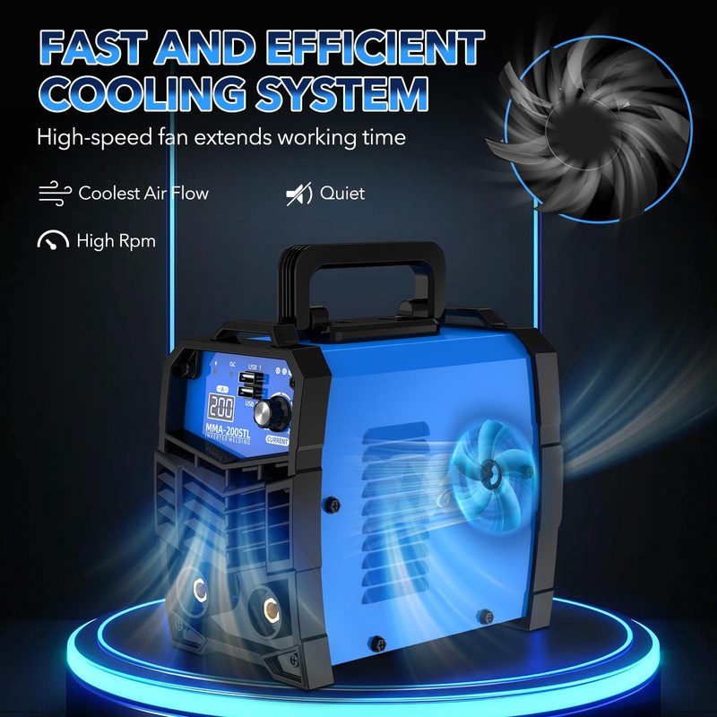TRQWH Mini Welding Machine 110V 200A Stick Welder Machine Portable
