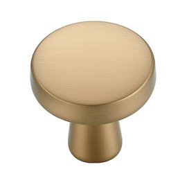 Ravinte 5 Pack Champagne Bronze Cabinet Knobs Mini Round Knobs Single Hole Solid Drawer Pulls for Dresser Drawers -1 Inch Diameter
