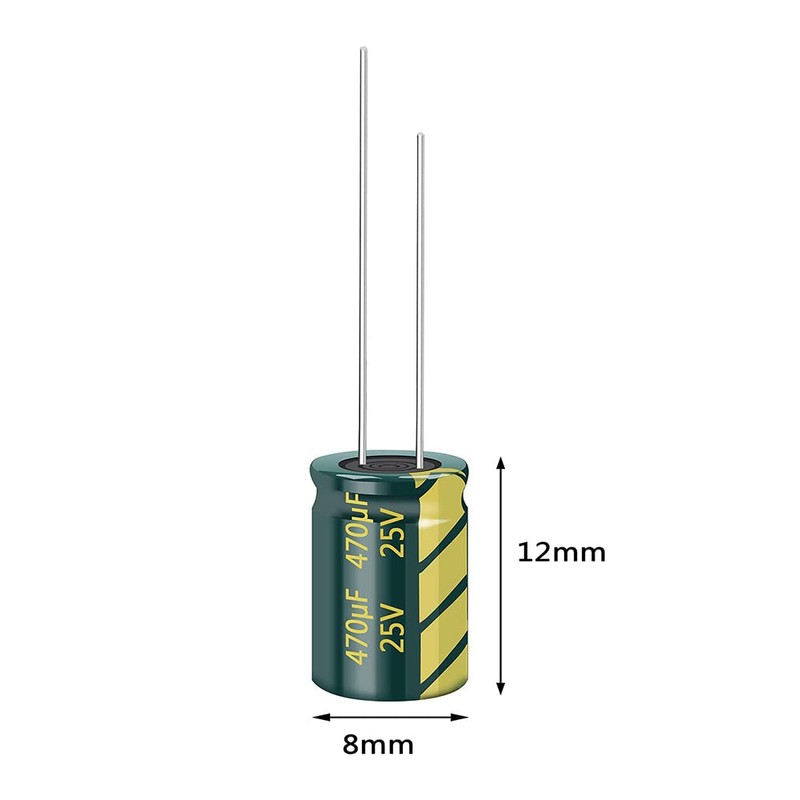PENGLIN 20pcs Electrolytic Capacitors Aluminum Electrolytic Capacitors 25V 470UF 105℃