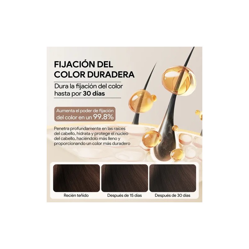 Shampoo Tinte Instantáneo Cubre Canas Natural Jengibre 500ml