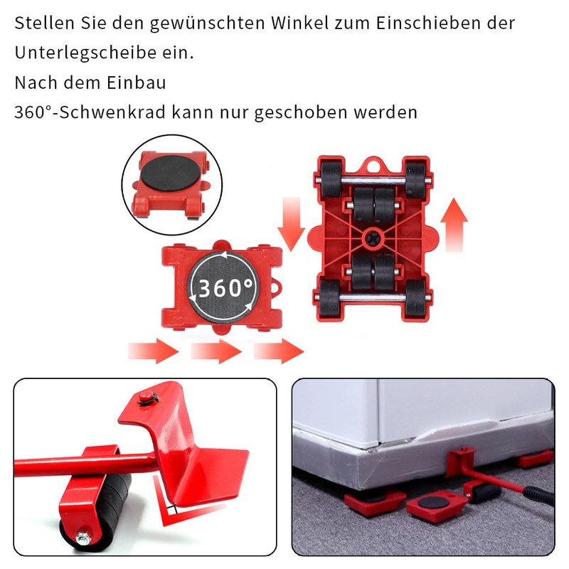 M?bel Transport Roller Set, M?belheber Mover Roller Tools Set M?belschieber