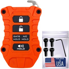 for Toyota Key Fob Case - Heavy-Duty Protective Shell - Precision Fit for Tundra, Tacoma, Sequoia & Corolla - Impact-Resistant & Stylish Upgrade - Enhanced Grip (Blaze Orange Fob, Black Screws)