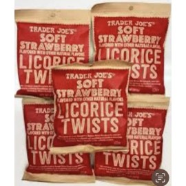 Trader Joe's 5 Packs Trader Joe's Soft Strawberry Licorice Twists 8oz Bag