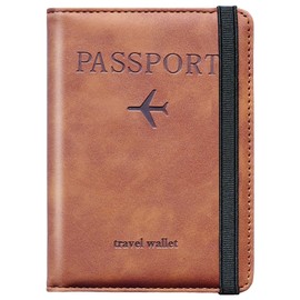 Passport Holder for Travel,Passport Holder with Card Slots Holder,Passport Case,Passport cover for Women and Men,Passport Wallet Travel Essentials and Accessories (Elastic, Brown)