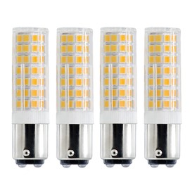 G MGY OLED BA15D LED Bulb, Dimmable BA15D LED Light Bulb, 60W Halogen Bulb Equivalent, 6W, AC120V, Double Contact Bayonet Base (Warm White, 4)