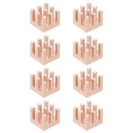PATIKIL Copper Heatsink 6x6x5mm, 8 Pcs Heat Sink Cooler Radiator for Raspberry Pi Chip CPU Power Transistor FET IC Power Amplifier