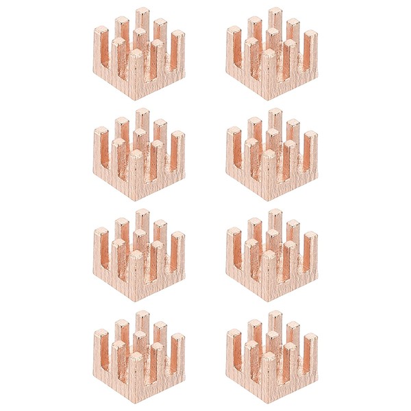PATIKIL Copper Heatsink 6x6x5mm, 8 Pcs Heat Sink Cooler Radiator