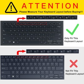 CaseBuy Keyboard Cover for 2023 ASUS ZenBook 14X OLED UX3404 UX3404VA Q410VA Q420 Q420VA, Zenbook 14 Flip OLED UP3404, Zenbook Pro 14 OLED UX6404 Laptop(NOT Fit 2024) -Mint