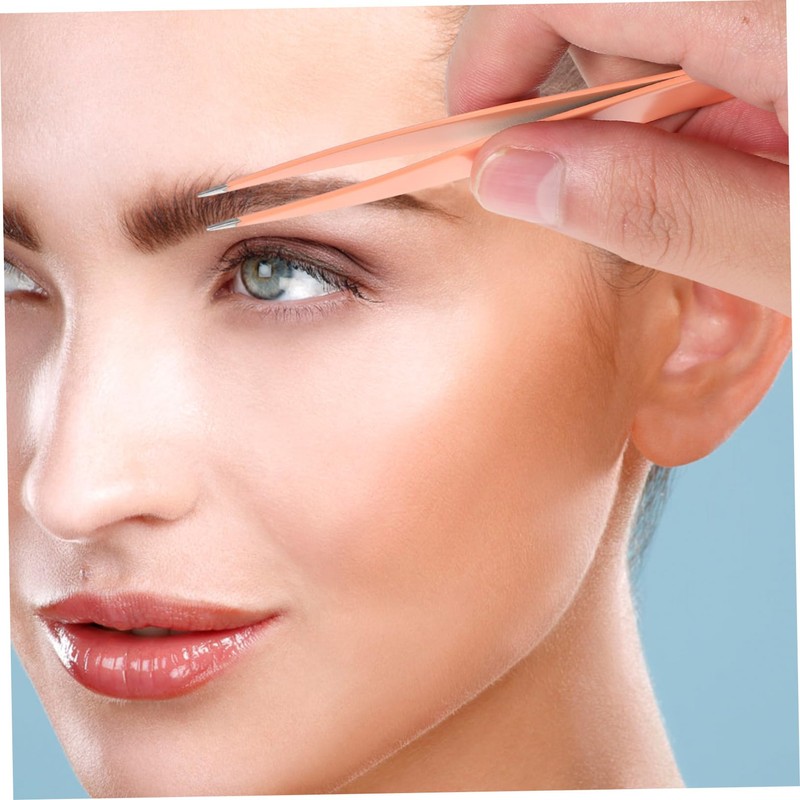 FOMIYES 2sets Portable Eyebrow Shaping Tools Set Includes Tweezers Clamps