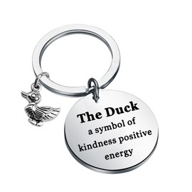 TGBJE Duck Gift Inspirational Gift For Friend The Duck A Symbol Of Kindness Postive Energy Keychain Duck Lover Gift Duck Jewelry (duck symbol kc)